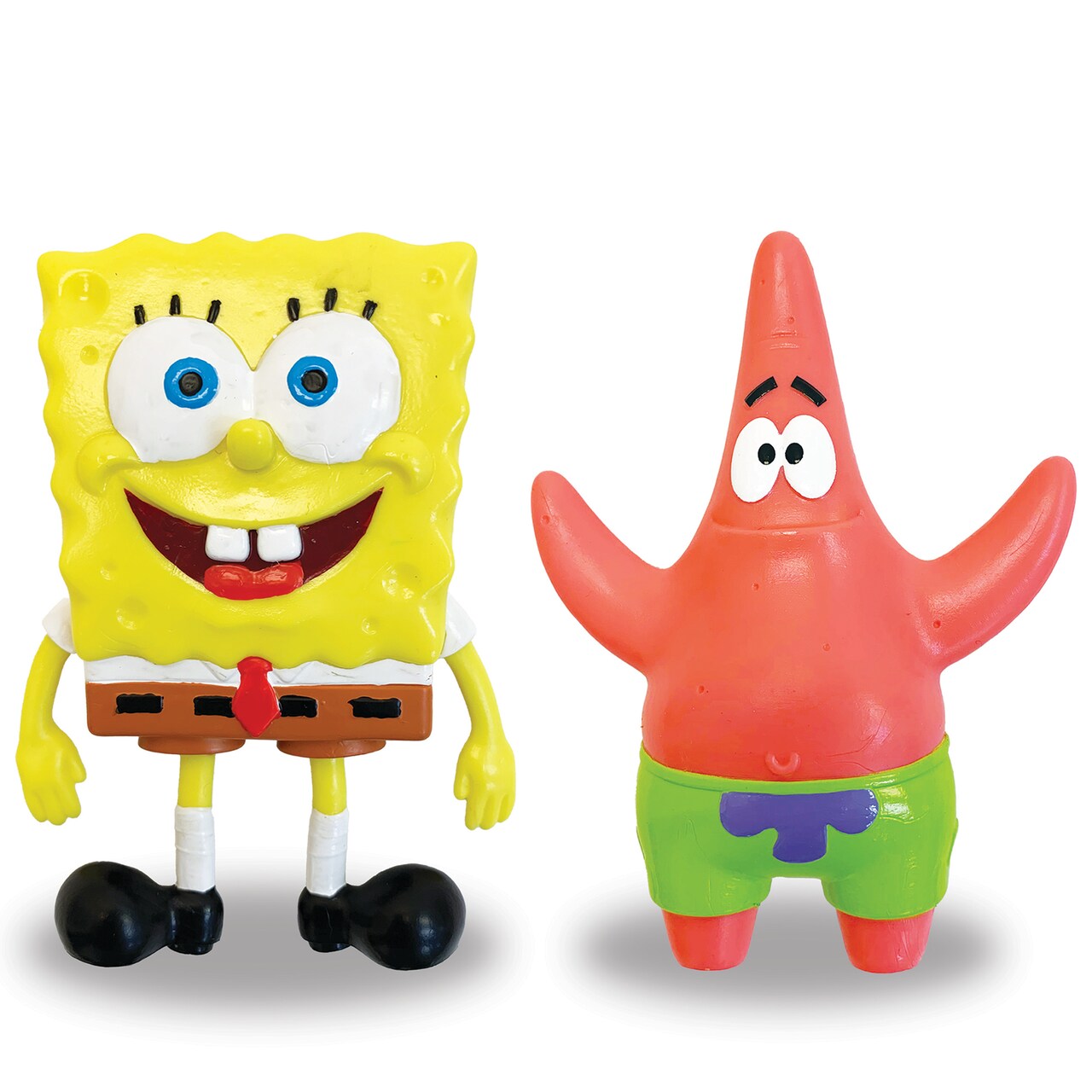 FleXfigs: SpongeBob & Patrick- 2 Character Pack - SpongeBob Square Pants Articulated Action Figures, Flex It - Pose It!, Toy Miniatures, Kids Ages 3+